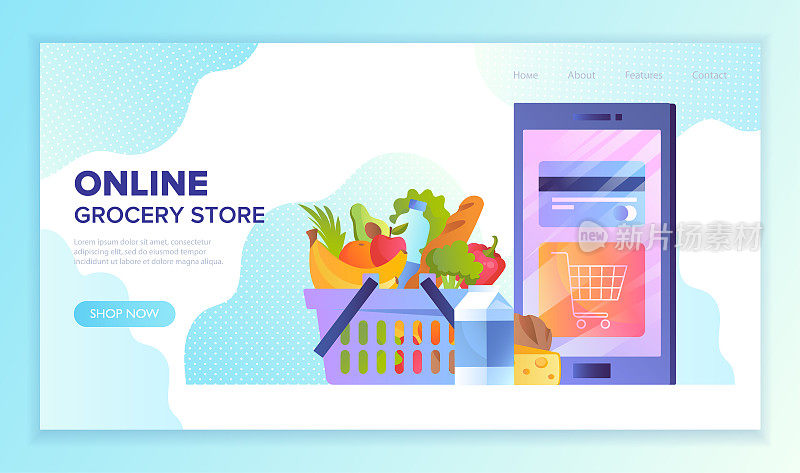 Grocery delivery at home and smartphone app